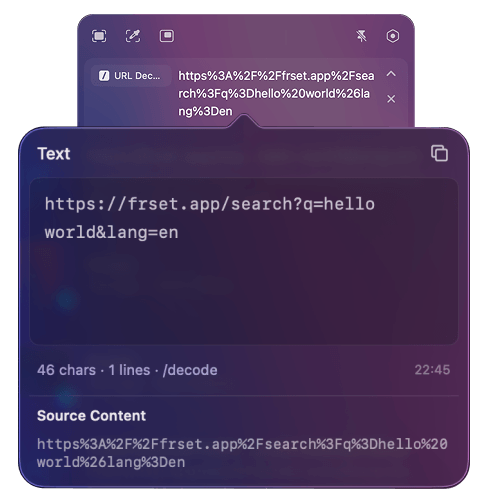 Frset URL Encoder preview