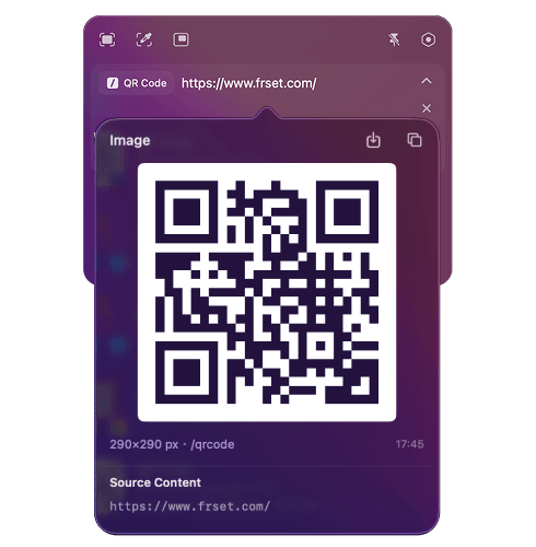 Frset QR Code Generator preview