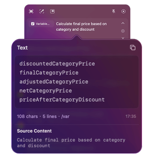Frset Variable Name Generator preview